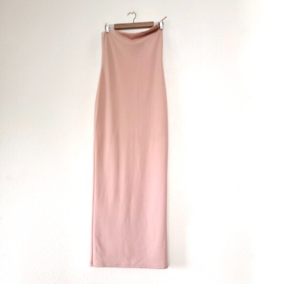 NEW Nookie Penelope Gown Asymmetric Column One Shoulder Maxi Prom Blush Pink 8 - Picture 3 of 10